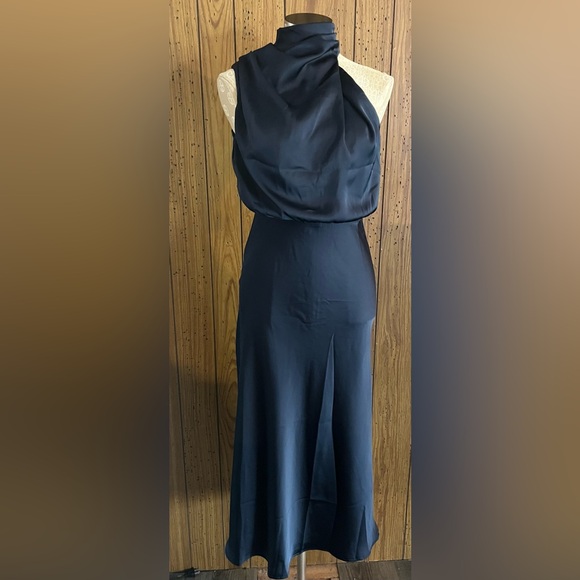 Petal & Pup Annabelle halter neck midi dress navy size xs. - Picture 3 of 6